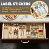 Drawer Dividers, Expandable Bamboo Organizers with Inserts & Labels, Adjustable 17"–22", Set of 7 for Kitchen, Office, Dresser, Natural - 4 of 4