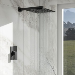 PAGED Rain Shower Head Modern Shower System with Rainfall Shower Head and Shower Valve for Bathroom, Restroom - 1 of 4
