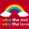 Adult Design By Humans Rainbow Twice The Dad & Love By T-Shirt - 2 of 2