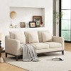 NicBex Couches for Living Room Comfy 3-seat Sofa Modern Upholstered Sofa with Wooden Legs and 3 Pillows - 2 of 4