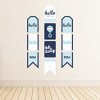 Big Dot of Happiness Hello Little One - Blue and Silver - Hanging Vertical Paper Door Banners - Boy Baby Shower Wall Decor Kit - Indoor Door Decor - 3 of 4