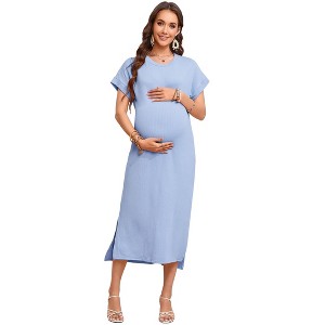 chinese dress ladies Nkgra Womens Summer T Shirt Dress V Neck Short Sleeve Maxi Dresses Long  Shirts with Pockets Black at Amazon Women's Clothing store