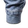 Men's Slim Fit Denim Jacket - Single Breasted Long Sleeve Cotton Coat (S-2XL) LT Blue 1X - 4 of 4