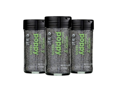 Spicely Organics - Poppy Seeds - Case of 3/2.2 oz