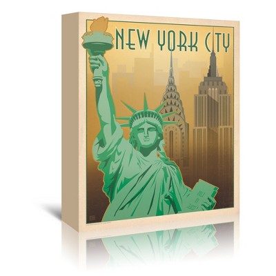 Nyc Skyline by Anderson Design Group Wrapped Canvas - Americanflat - 5" x 7"