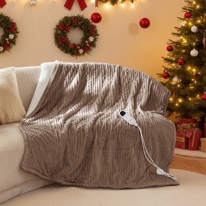 GentleSoft Heated Blanket Soft Ribbed Flannel Electric Blanket Gifts for Others - 1 of 4