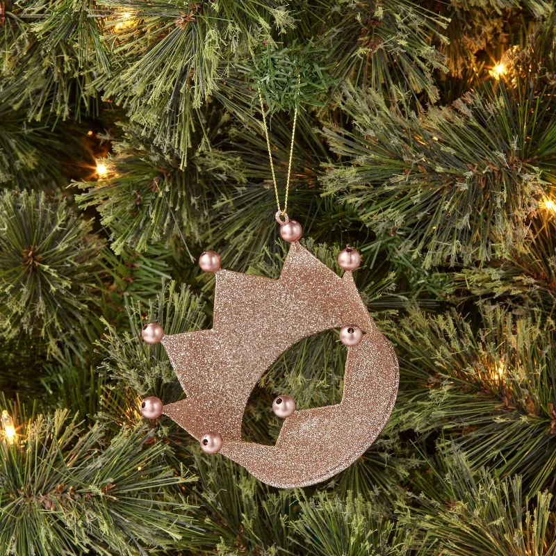 Metal Glitter Crown Christmas Tree Ornament - Wondershop™, 2 of 3