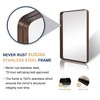 ANDY STAR Modern 24 Inch Long x 36 Inch Wide Rectangular Recessed Contemporary Vanity Mirror with 2 Inch Deep Frame and Rounded Corners, Bronze - 2 of 4