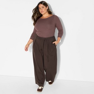 Women's Slim Fit Long Sleeve Round Neck T-Shirt - Wild Fable™ - 1 of 3