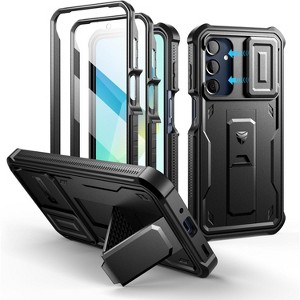 Dexnor for Samsung Galaxy A16-5G Phone Case, [2 Front Frame] [Built-in Magnetic Slide Camera Cover & Kickstand] Heavy Duty Shockproof Case - 1 of 3