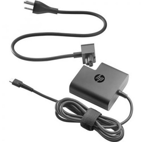 Hp 65 W Travel Power Adapter - 5v, 9v, 10v, 12v, 15v, Or Of Power - Lightweight Design - Built-in Surge Prottector - Usb-c Connector :