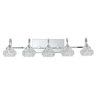 DAKAFUL Crystal Bathroom Vanity Light, Vanity Fixtures with Clear Textured Shades,Wall Sconce Over Mirror,for Bedroom/home decor