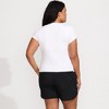Lands' End Women's Cap Sleeve Fitted with Built in Bra UPF 50 Rash Guard - 2 of 4
