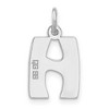 Black Bow Jewelry Sterling Silver, Kate Collection, Bubble Block Initial H Pendant - 3 of 4