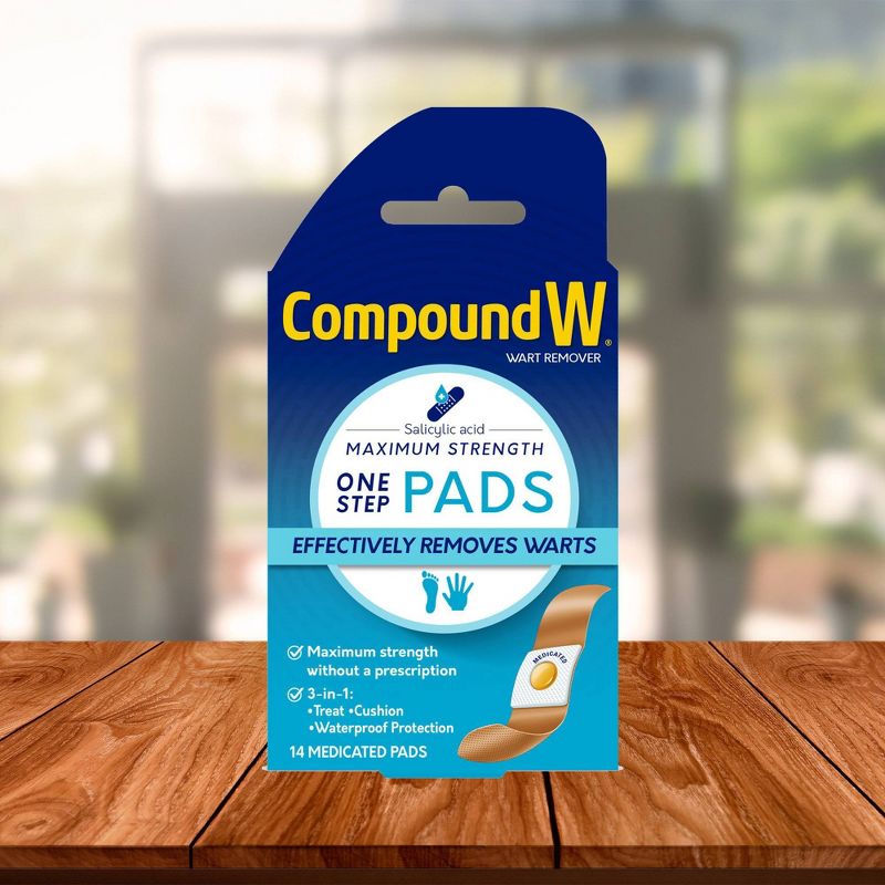 Compound W Maximum Strength One Step Plantar Wart Remover Foot Pads - 14 ct, 4 of 9