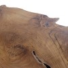Olivia & May Teak Wood Handmade Live Edge Coffee Table with Black Metal Hairpin Legs Brown: Nautical Coastal No Assembly - 3 of 4