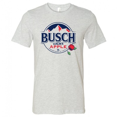 Mens Busch Light Apple White Mountains Logo T-Shirt