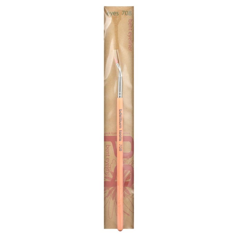 Bdellium Tools Pink Bambu Series, Eyes 708, 1 Bent Eyeliner Brush, 2 of 4