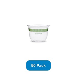Vegware 10 oz Bella Pot Clear PLA Compostable - Pack of 50 - 1 of 3