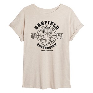 Women's - Garfield - Ath Dept Running Oversized Graphic T-Shirt - 1 of 4