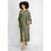 Catherines Women's Plus Size V-Neck Twist Maxi Dress - 4 of 4