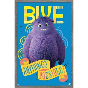Trends International IF (Imaginary Friends) - Blue Anything's Possible Framed Wall Poster Prints - 1 of 4