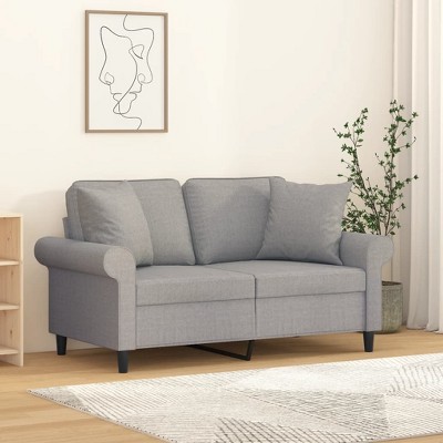 vidaXL Throw Pillows 2 pcs Light Gray 15.7 in.x15.7 in. Fabric