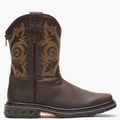 Georgia Boot Carbo-Tec LT Boys' Brown Pull-On Boot
