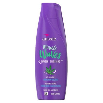 Aussie Miracle Waves Anti-Frizz Hemp Paraben-Free Shampoo - 12.1 fl oz