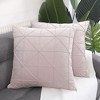 PiccoCasa Velvet Soft Square Plaid Throw Pillow Cases for Car Sofa 2 Pcs - 2 of 4