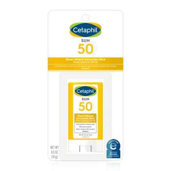 Cetaphil Sheer Mineral Sunscreen Stick for Face & Body - SPF 50 - 0.5oz
