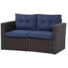 Resenkos 2 Pieces Patio Wicker Corner Sofa Set, Outdoor Sectional Furniture, - 2 of 4