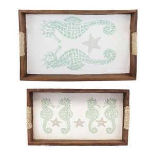 Beachcombers Set of 2 Seahorse Nesting Trays - 1 of 2