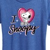 Women's - Peanuts - I Heart Snoopy Short Sleeve Graphic T-Shirt - 2 of 4