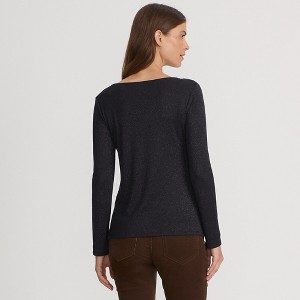 Lands' End Women's Long Sleeve Rib Square Neck Tee - 1 of 4