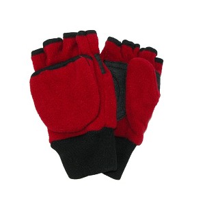 CTM Kids' 4-7 Fleece Flip Top Fingerless Gloves and  Mitten - 1 of 4
