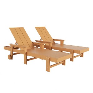 WestinTrends Ashore 2 Piece Reclining Chaise Lounge With Arms & Wheels - 1 of 4