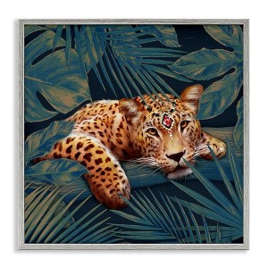 Stupell Industries Tropical Leopard with Glitz Gem, 12" x 12" - 1 of 4
