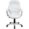 Mid-Back White Leather Executive Swivel Office Chair - Flash Furniture - image 4 of 4