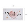 Wrapables 2.1" x 3.5" Thank You Card Inserts, Appreciation Cards for Small Business, Weddings, Bridal & Baby Showers, 120pcs - 2 of 4
