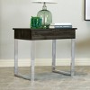 Baines 1 Drawer End Table Dark Charcoal/Chrome - Coaster - 2 of 4