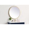 Elegant Lighting Pier 32 inch LED mirror with adjustable color temperature 3000K/4200K/6400K in brass - 4 of 4