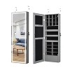CAVINAS Mirror Jewelry Cabinet Lockable Wall or Door Mounted Jewelry Armoire Organizer with Mirror LED Lights - 4 of 4