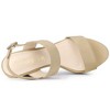 Allegra K Women's Slingback Platform Chunky High Heel Adjustable Buckle Strap Sandals - 4 of 4