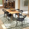 5x7ft Vintage Floral Washable Area Rug, Non-Slip Low Pile Polyester Carpet for Living Room & Bedroom - 2 of 4