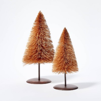 Set of 2 Natural Bottlebrush Trees Tan - Threshold™ designed with Studio McGee