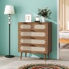Sapphtopaz Rattan Dresser for Bedroom Farmhouse Storage Cabinet Closet Organizers and Storage for Bedroom, Closet, Living Room - 2 of 4