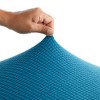 Juvale 2 Pack Stretch Couch Cushion Slipcovers, Reversible Polyester Outdoor Sofa Protectors, Small, Teal - 3 of 4