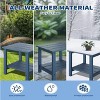 Tree City Double Outdoor Side Table, 2-Tier Weather-Resistant Patio End Table for Backyard, Porch & Pool, Durable HDPE Small Table - 3 of 4