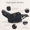 Ora Maison Swivel Rocking Recliner Armchair – Dark Grey Fabric with Footrest, High Back, Wide Cushion, Metal Base, Ideal for Living Room, Nursery - 4 of 4
